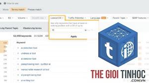 filter keywords by kd ahrefs