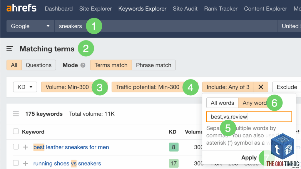 find long tail keywords ahrefs