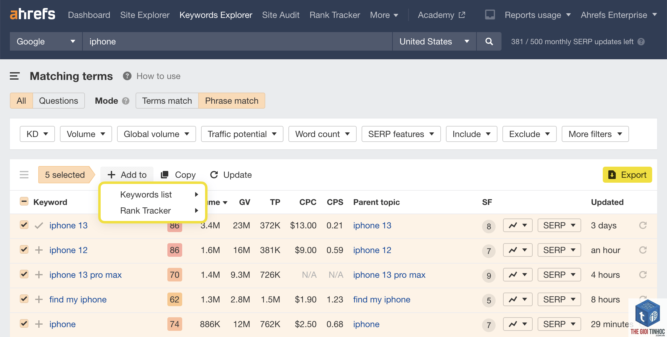 keyword list ahrefs - Image 4