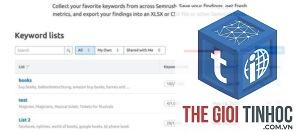 keyword list manager semrush