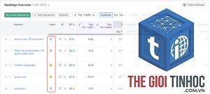 keyword positions semrush